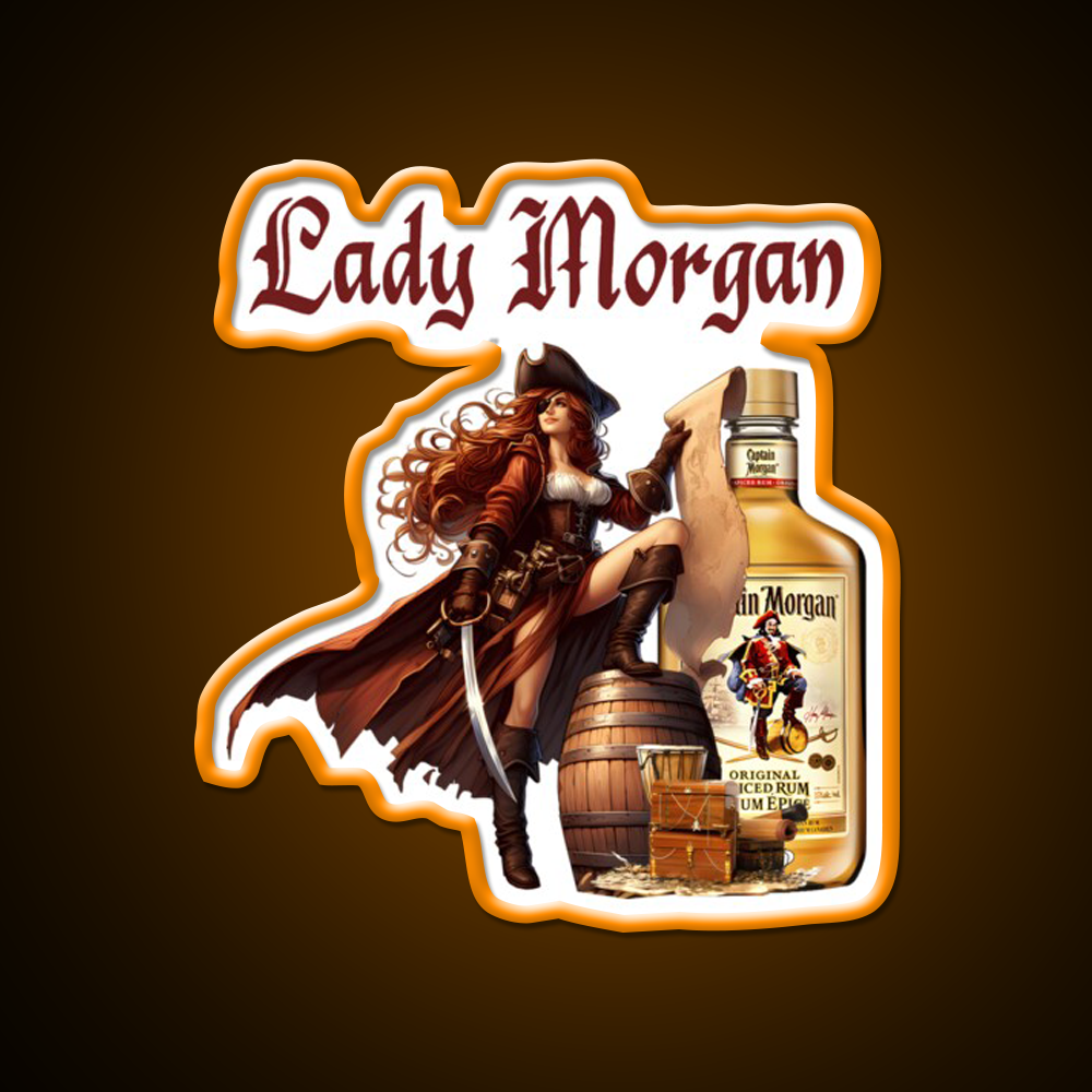 Captain Ladys Miss Morgan Cocktail Bar Decor Led Neon Sign Rgb Color - LED neon sign view 6