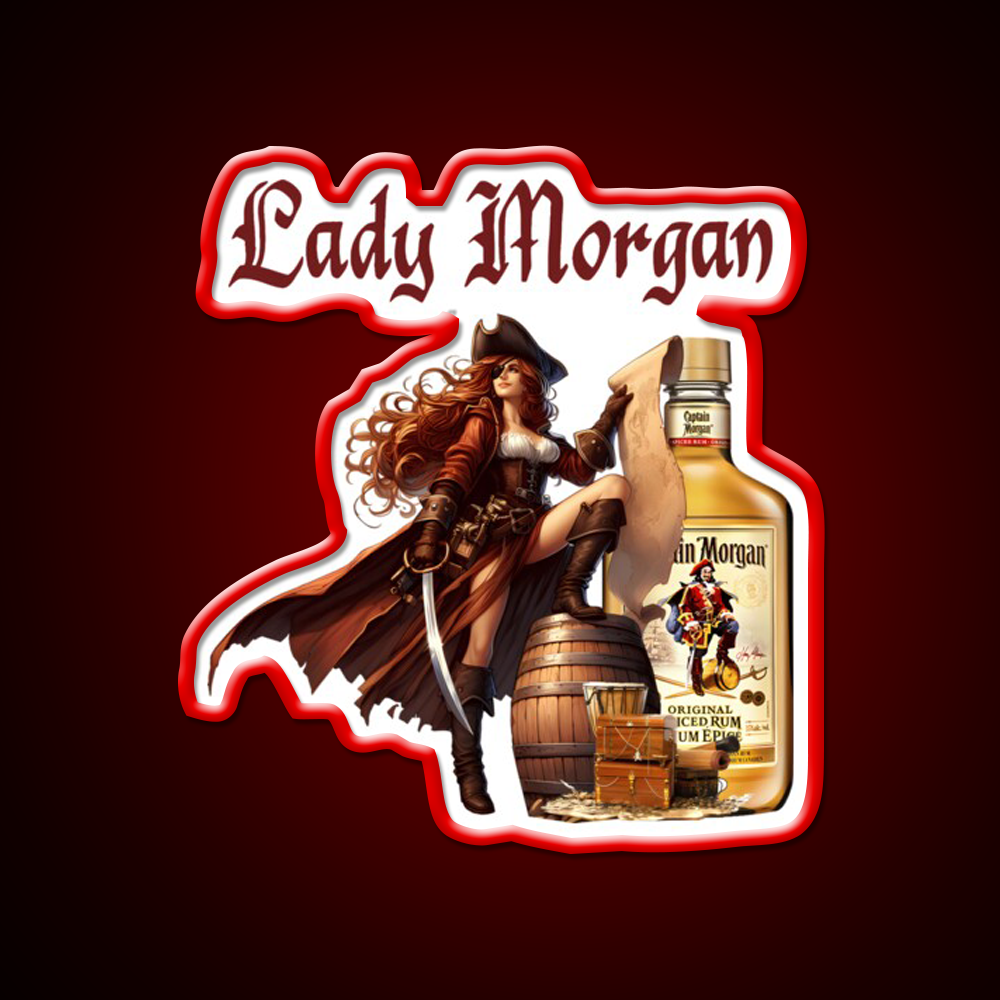 Captain Ladys Miss Morgan Cocktail Bar Decor Led Neon Sign Rgb Color - LED neon sign view 10