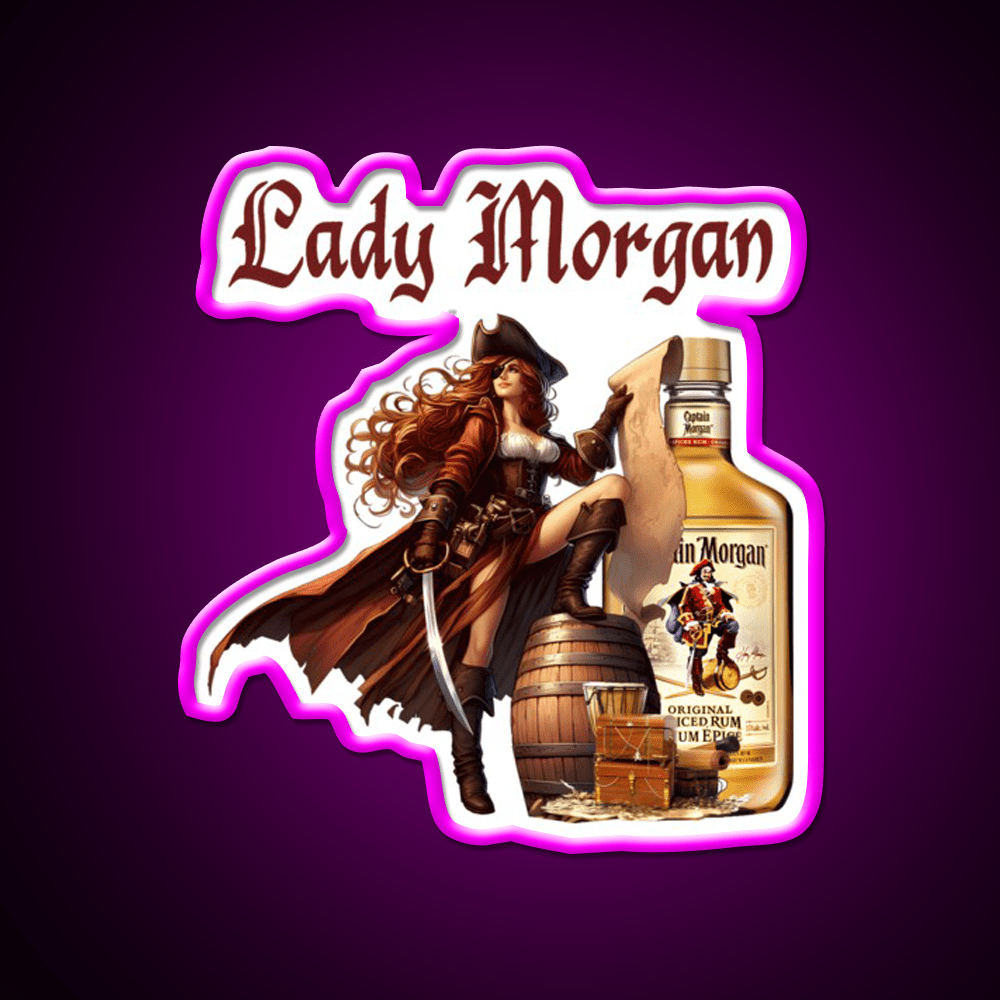 Captain Ladys Miss Morgan Cocktail Bar Decor Led Neon Sign Rgb Color - Shineneon