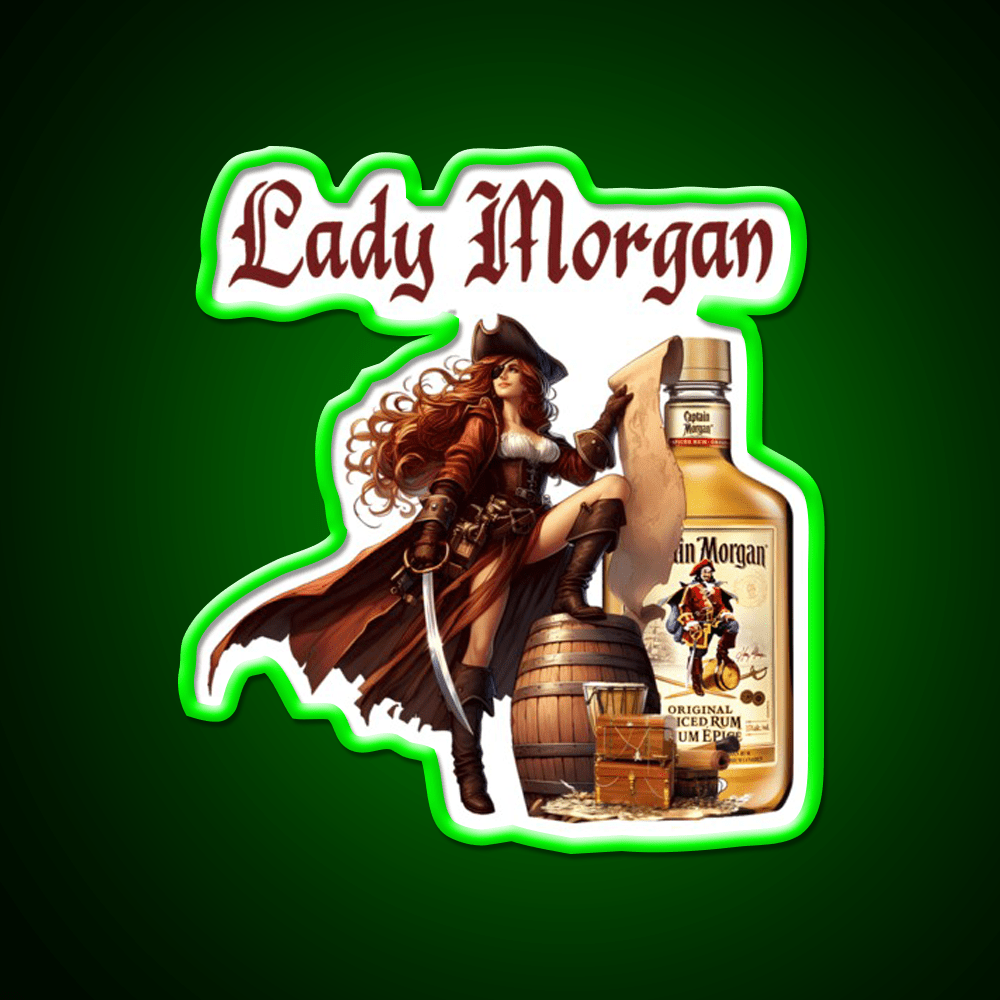Captain Ladys Miss Morgan Cocktail Bar Decor Led Neon Sign Rgb Color - Shineneon