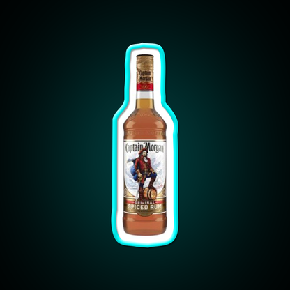 Captain Morgan Bottle Beer Bar Decor Led Neon Sign Rgb Color - Size and dimension reference