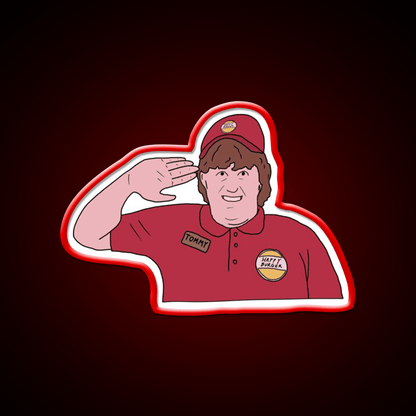 Captain Tommy Come Fly With Me Fast Food Led Neon Sign For Burger Place Rgb Color - Shineneon