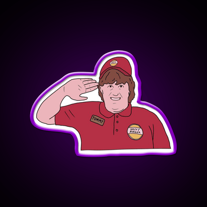 Captain Tommy Come Fly With Me Fast Food Led Neon Sign For Burger Place Rgb Color - Shineneon