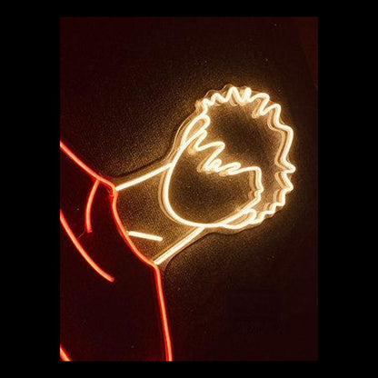 Captain Tsubasa Red Warm White Minimalist Led Neon Sign For Bar Cafe Home Decor | Shineneon
