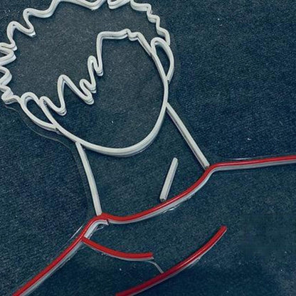 Captain Tsubasa Red Warm White Minimalist Led Neon Sign For Bar Cafe Home Decor | Shineneon