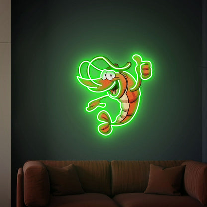 Captivating Glow Of Lobster Uv Led Neon Sign Printing Wall Decor | Shineneon