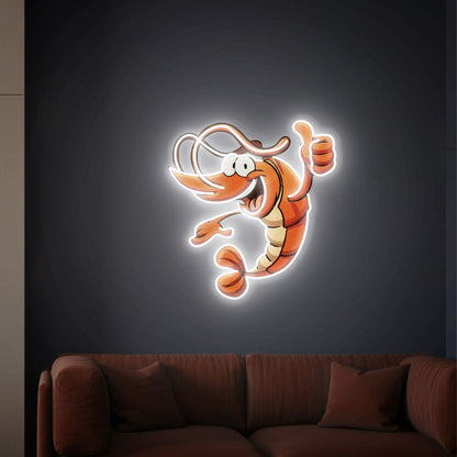 Captivating Glow Of Lobster Uv Led Neon Sign Printing Wall Decor | Shineneon