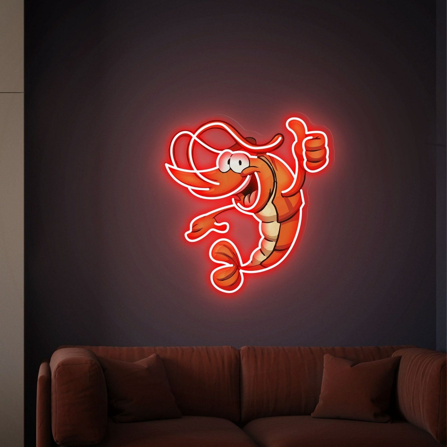 Captivating Glow Of Lobster Uv Led Neon Sign Printing Wall Decor | Shineneon
