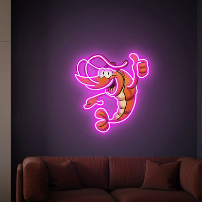 Captivating Glow Of Lobster Uv Led Neon Sign Printing Wall Decor | Shineneon