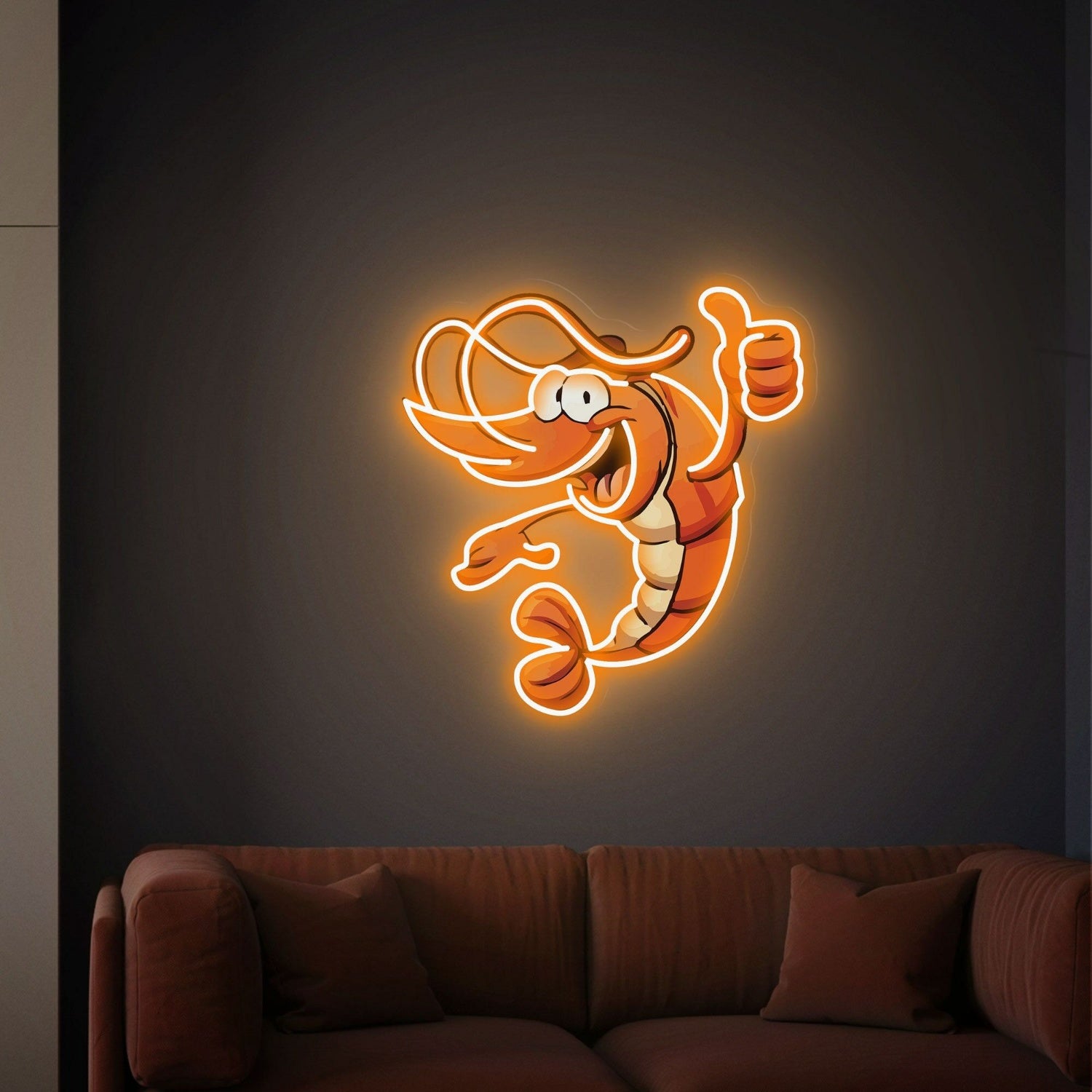 Captivating Glow Of Lobster Uv Led Neon Sign Printing Wall Decor | Shineneon