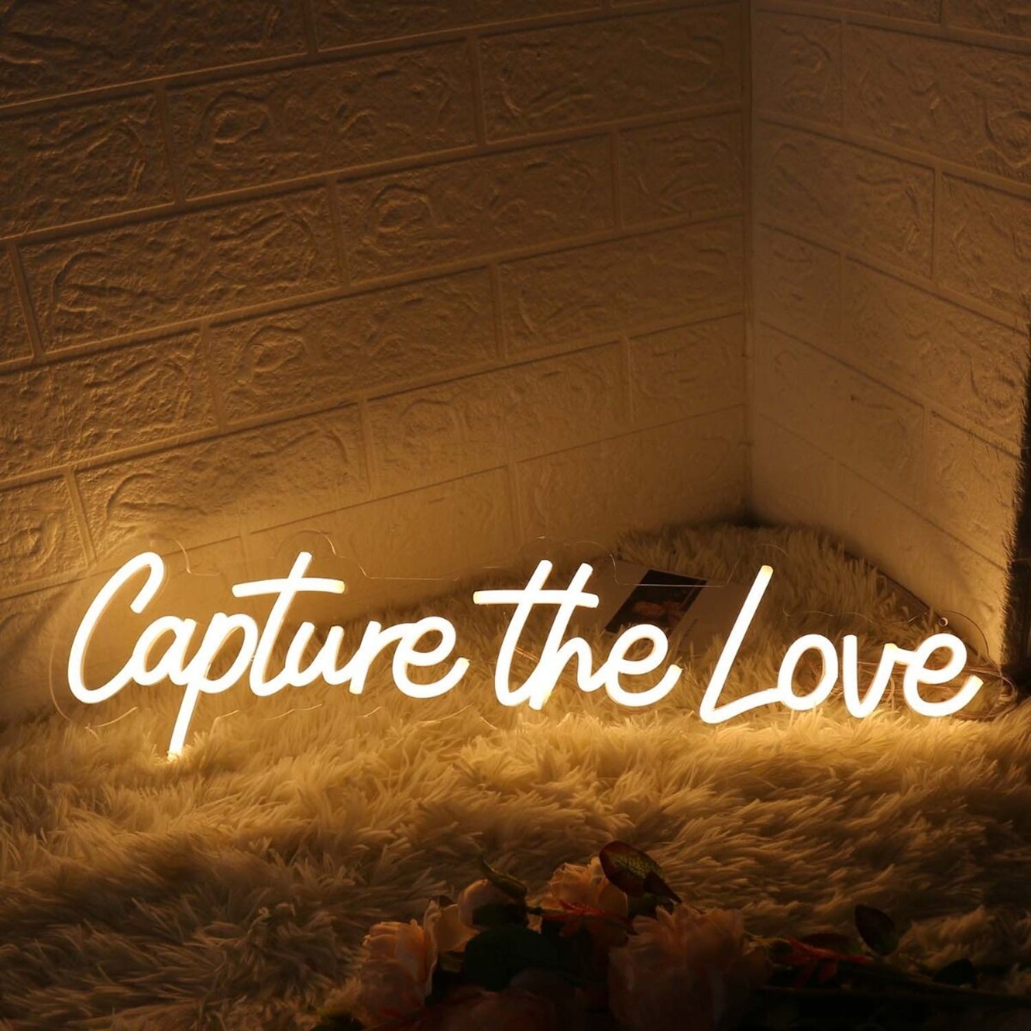 Capture The Love Yellow Led Neon Sign - Shineneon