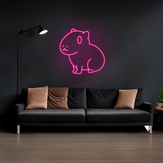 Capybara Animal Neon Sign