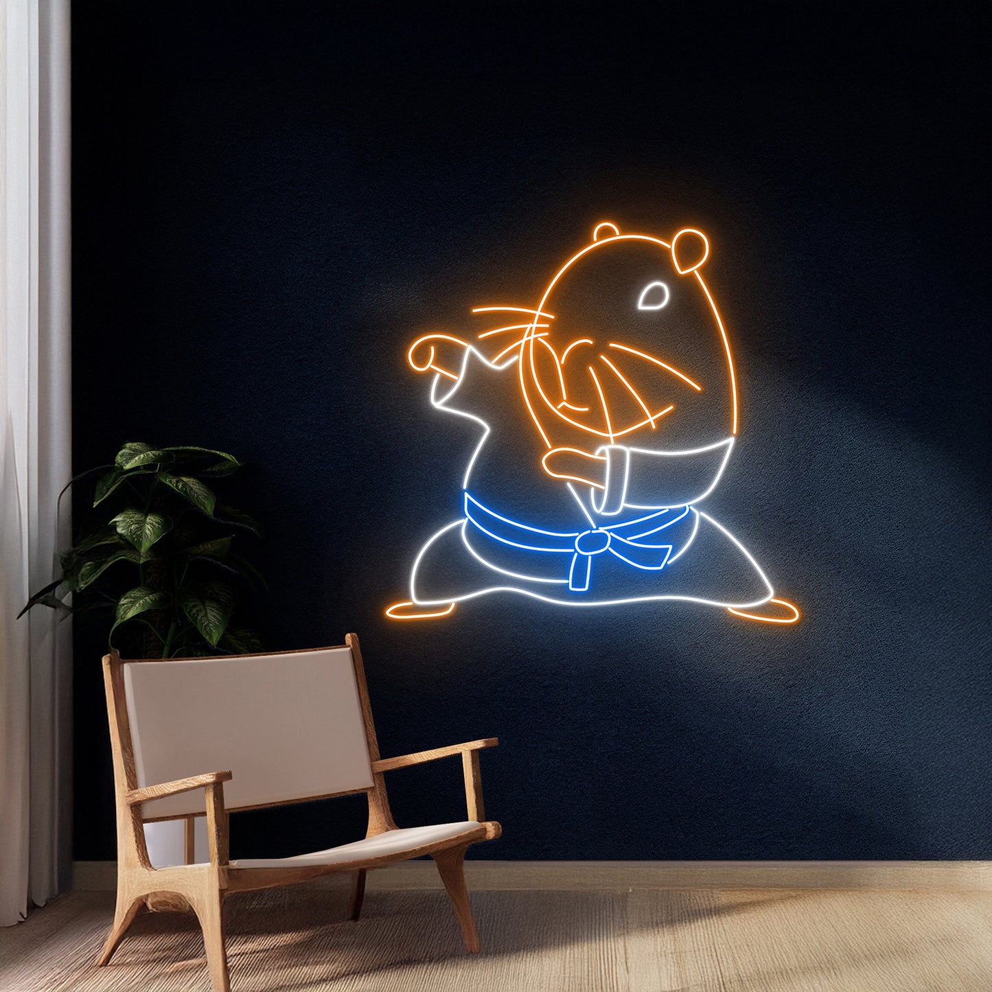 Capybara Karate Neon Sign