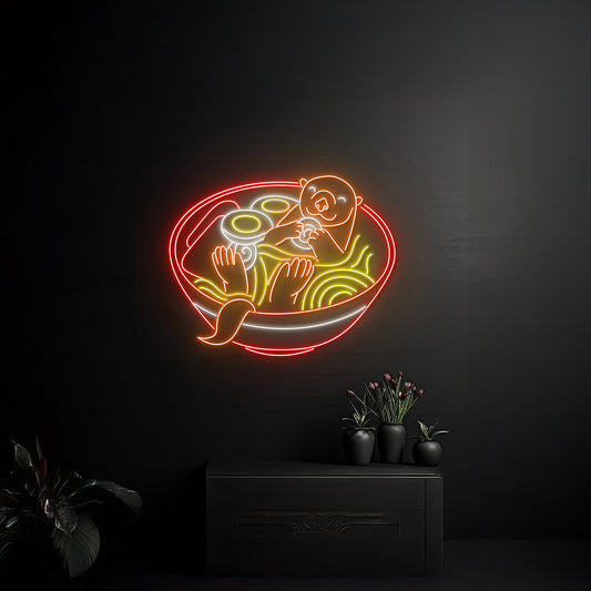 Capybara Ramen Neon Sign