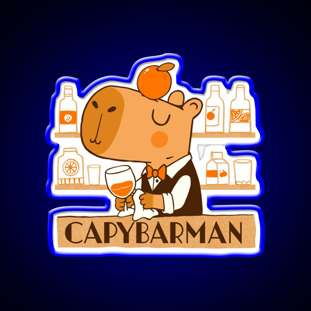 Capybarman Man Cave Bar Led Neon Sign Rgb Color