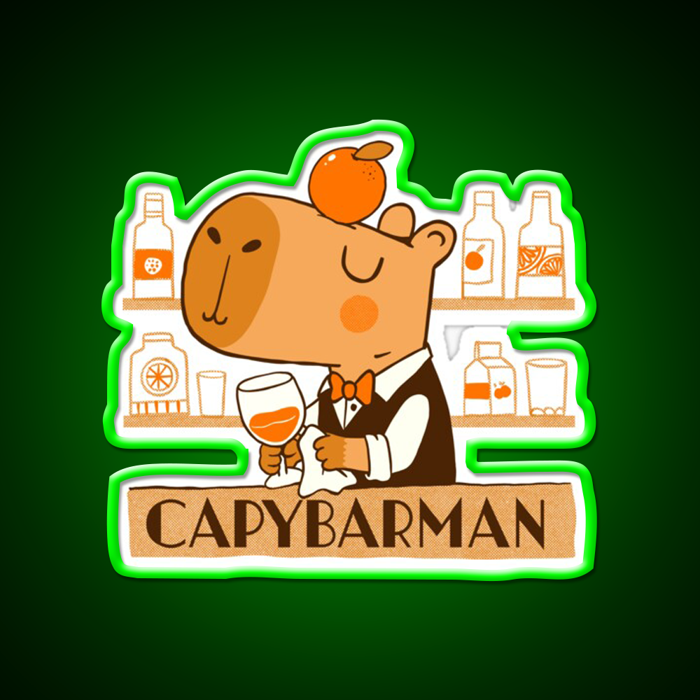 Capybarman Man Cave Bar Led Neon Sign Rgb Color