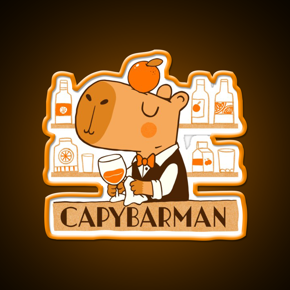 Capybarman Man Cave Bar Led Neon Sign Rgb Color