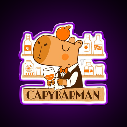 Capybarman Man Cave Bar Led Neon Sign Rgb Color