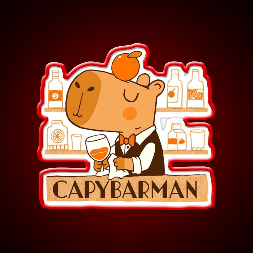 Capybarman Man Cave Bar Led Neon Sign Rgb Color
