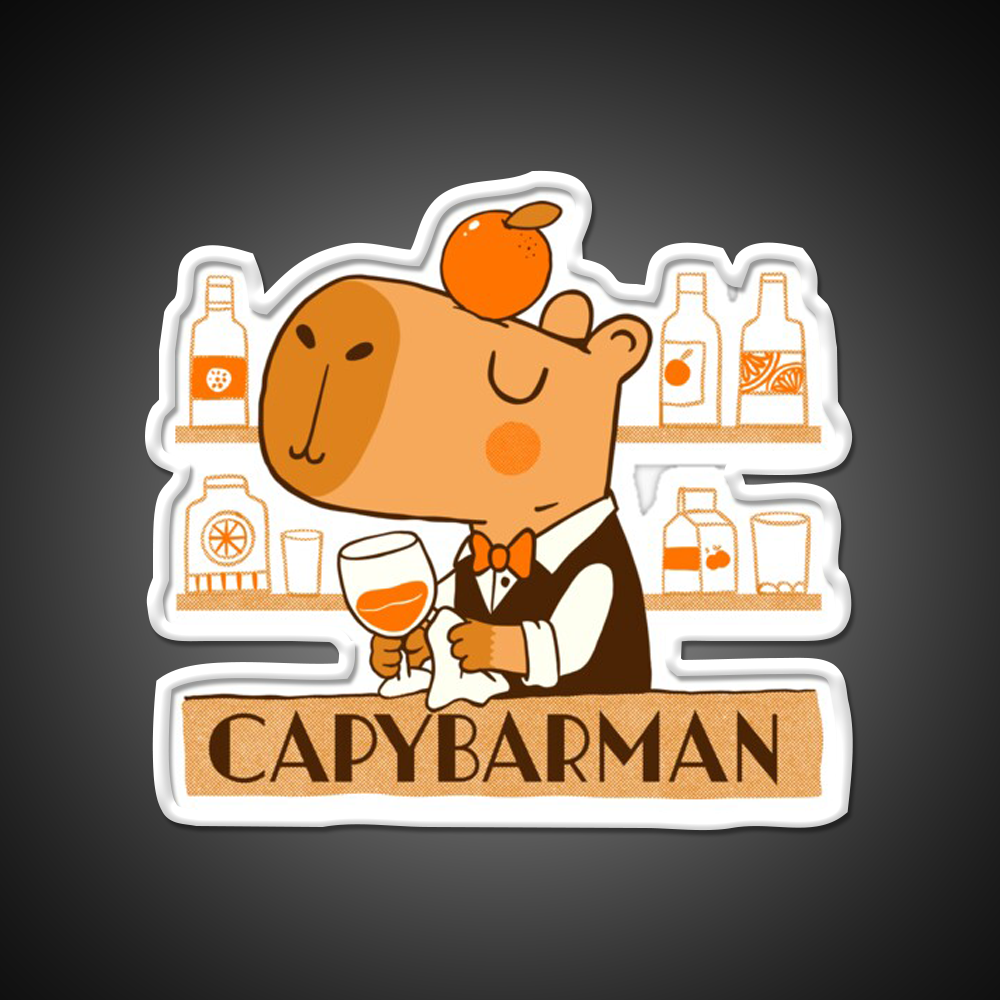 Capybarman Man Cave Bar Led Neon Sign Rgb Color