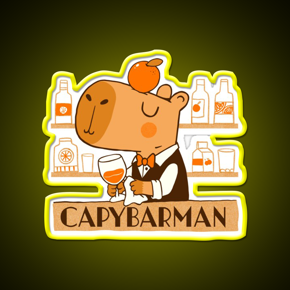 Capybarman Man Cave Bar Led Neon Sign Rgb Color
