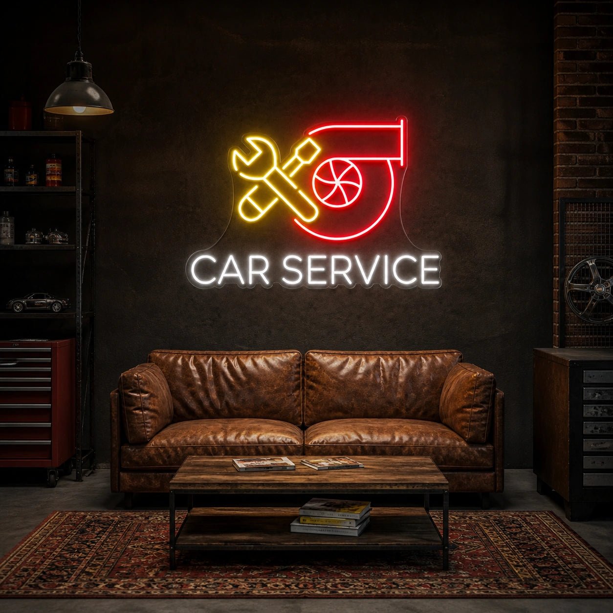 Car Service Chairs Table Vintage LED Neon Sign - Shineneon