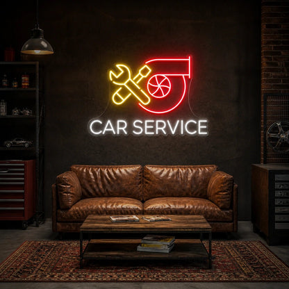 Car Service Chairs Table Vintage LED Neon Sign - Shineneon