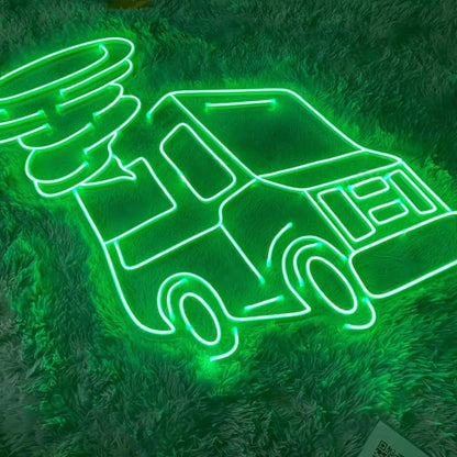 Car Silhouette Red Tabletop Led Neon Sign For Home Bar Cafe Decor-1 | Shineneon