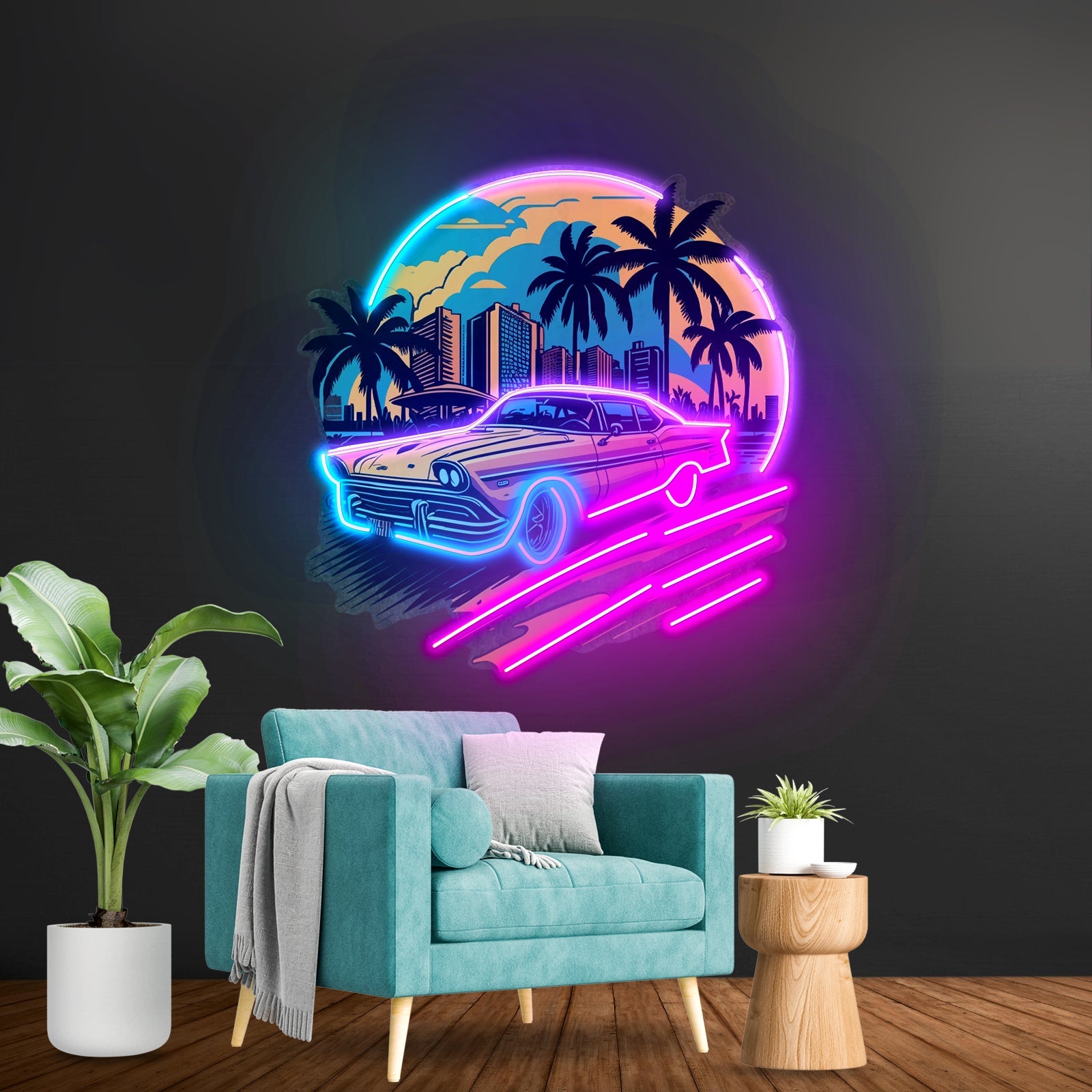 Car The Sunset Led Neon Sign Light Custom Led Signs - Shineneon