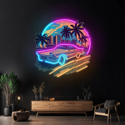 Car The Sunset Led Neon Sign Light Custom Led Signs - Shineneon