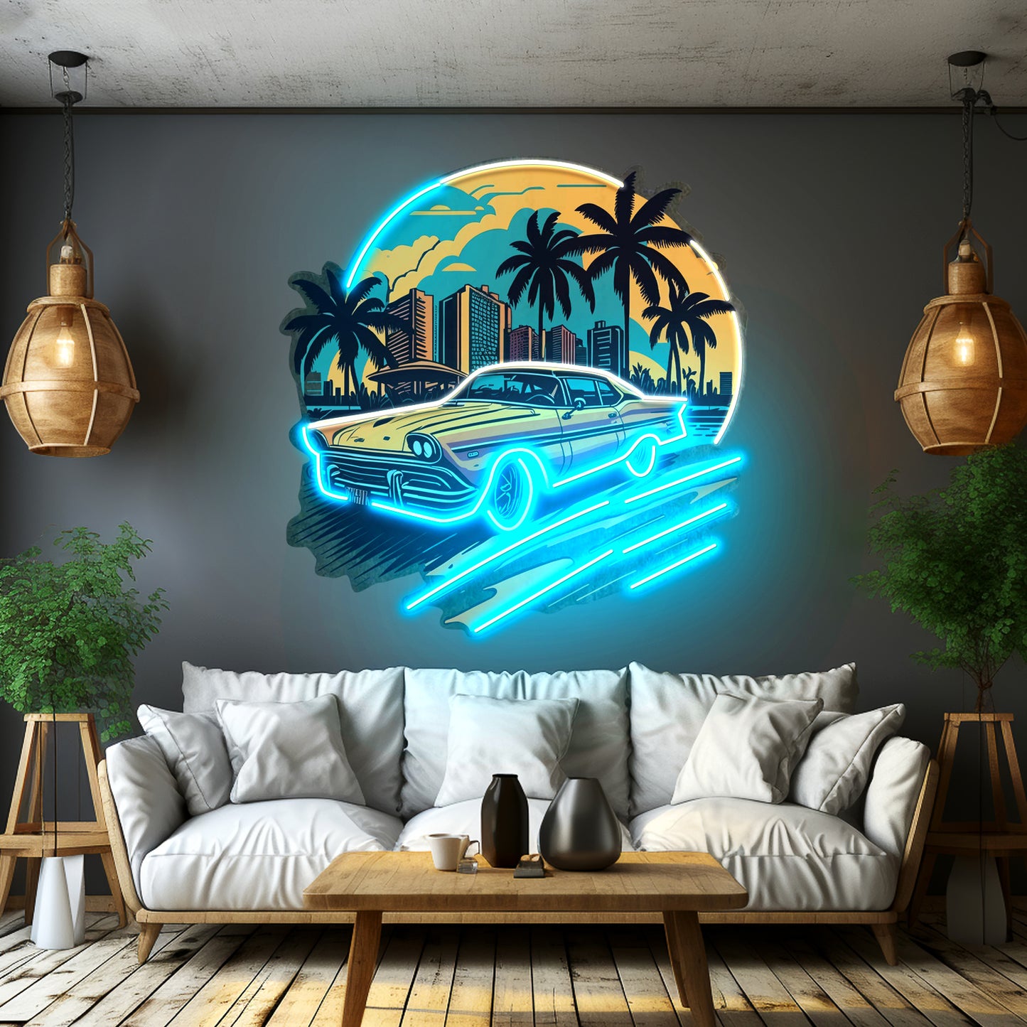 Car The Sunset Led Neon Sign Light Custom Led Signs