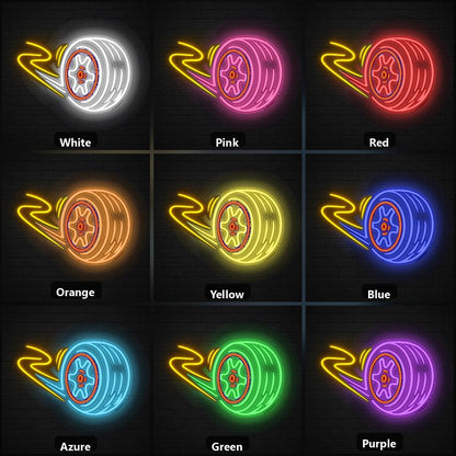 Car Wheel Vintage LED Neon Sign - Shineneon