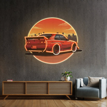Car With Sunset Led Neon Sign Light Custom Led Signs - Shineneon