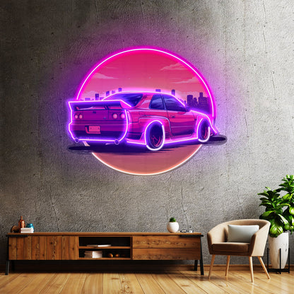 Car With Sunset Led Neon Sign Light Custom Led Signs - Shineneon