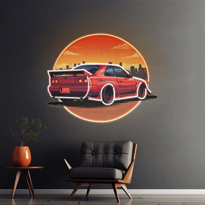 Car With Sunset Led Neon Sign Light Custom Led Signs - Shineneon