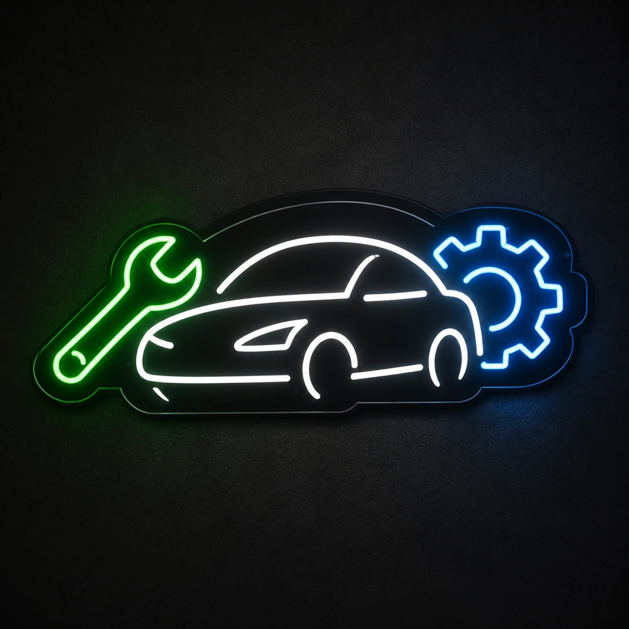 Car Wrench Gear Vintage LED Neon Sign main product image