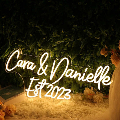 Cara And Danielle Est 2023 Yellow Led Neon Sign - Shineneon
