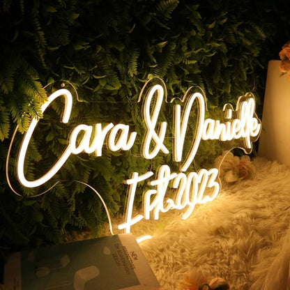 Cara And Danielle Est 2023 Yellow Led Neon Sign - Shineneon