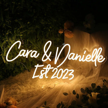Cara And Danielle Est 2023 Yellow Led Neon Sign - Shineneon