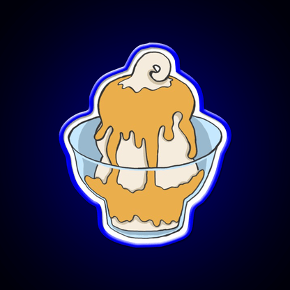 Caramel Sundae Fast Food Led Neon Sign For Burger Place Rgb Color - Shineneon