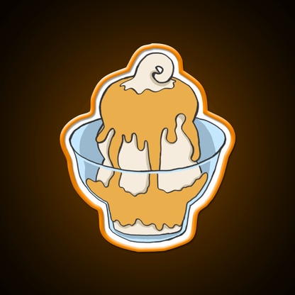 Caramel Sundae Fast Food Led Neon Sign For Burger Place Rgb Color - Shineneon