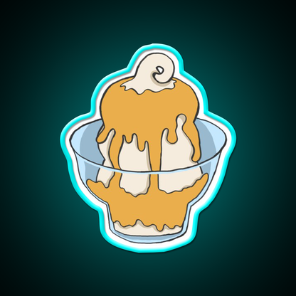 Caramel Sundae Snack Food Led Neon Sign Rgb Color