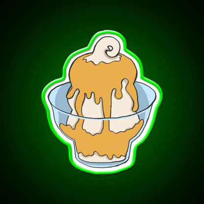 Caramel Sundae Snack Food Led Neon Sign Rgb Color