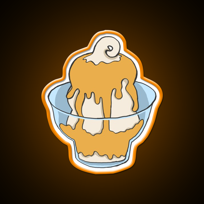 Caramel Sundae Snack Food Led Neon Sign Rgb Color