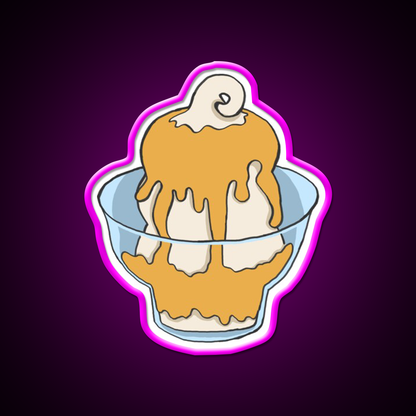 Caramel Sundae Snack Food Led Neon Sign Rgb Color