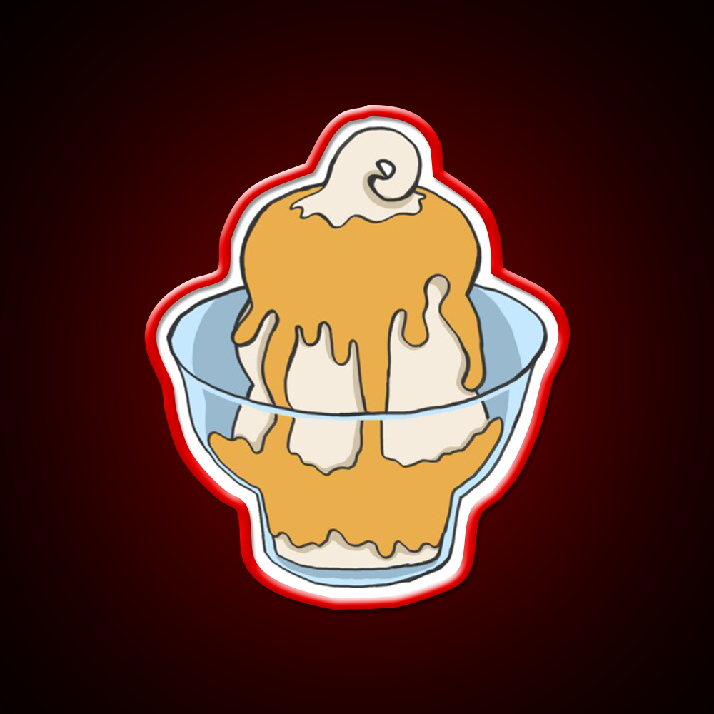 Caramel Sundae Snack Food Led Neon Sign Rgb Color