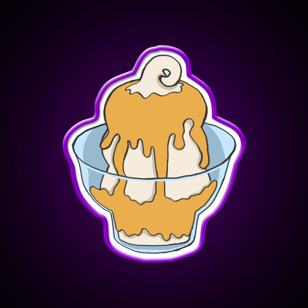 Caramel Sundae Snack Food Led Neon Sign Rgb Color - Shineneon