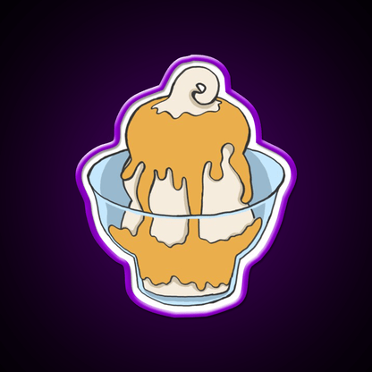 Caramel Sundae Snack Food Led Neon Sign Rgb Color - Shineneon