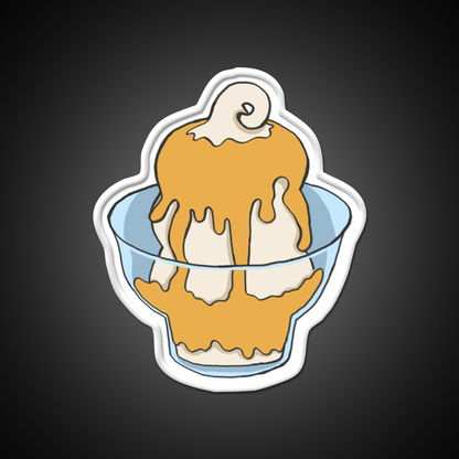 Caramel Sundae Snack Food Led Neon Sign Rgb Color