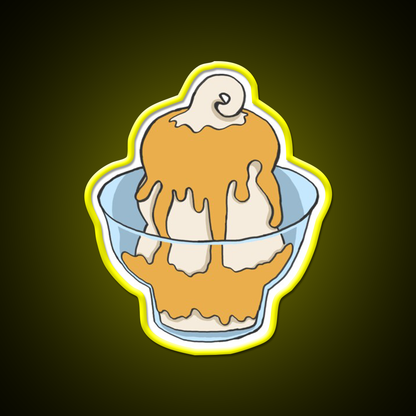 Caramel Sundae Snack Food Led Neon Sign Rgb Color